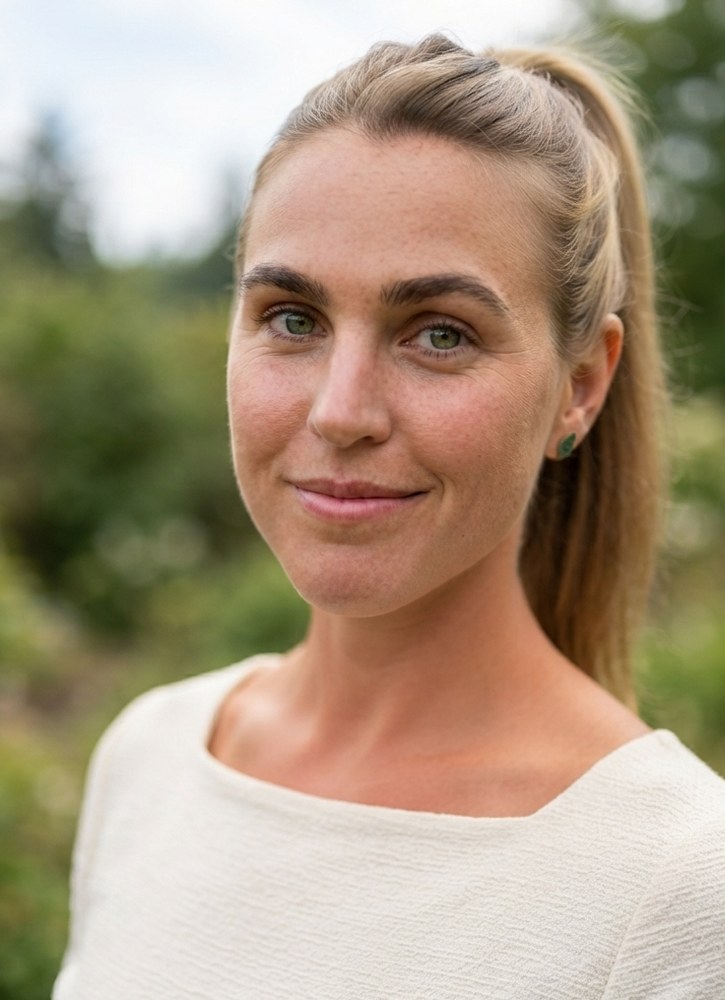 Kira Hancock, photographed outdoors in soft daylight